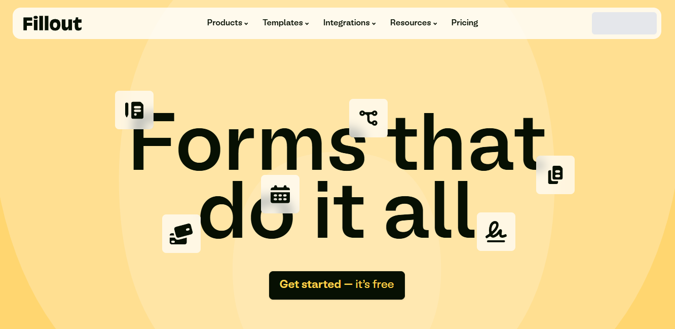 Fillout as one of the best software to create forms