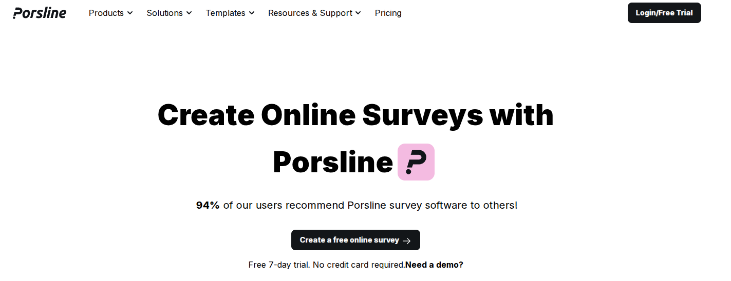 Porsline best software to create forms and surveys